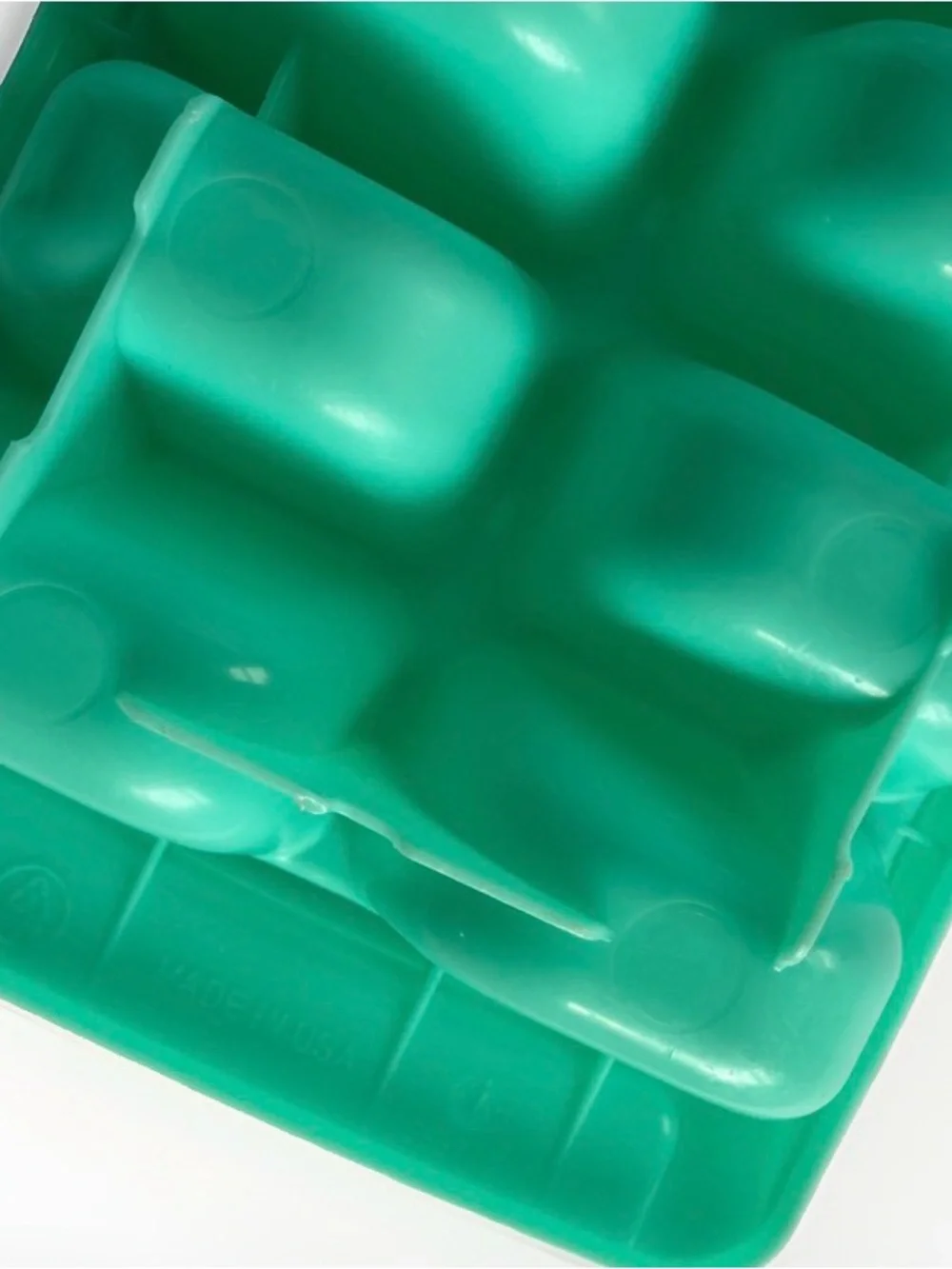 Vintage Rubbermaid Teal Ice Cube Trays Set of 2 Easy Release #2867 Made in USA
